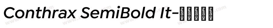 Conthrax SemiBold It字体转换